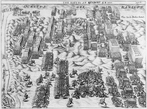 Maurice Defeats the Austrians at the Battle of Nieuport, 1600 by English School